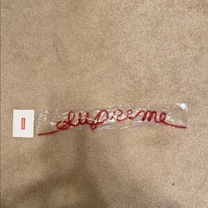 Supreme Red Script Plastic Straw